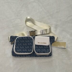 New Michael Kors Denim Hanover Belt Bag